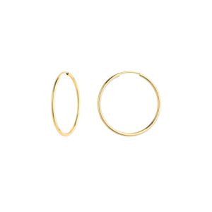 Kolczyki złote gładkie koła 3,2cm pr. 585
