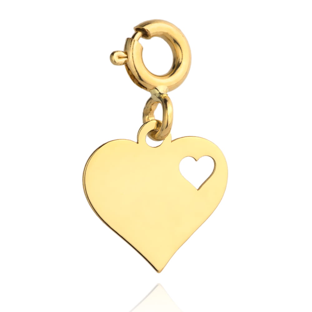 Zawieszka charms serduszko w sercu pr. 585 1 Zawieszka charms serduszko w sercu pr. 585