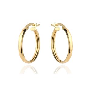 Kolczyki złote kółka na angielskim zapięciu 2,7cm super lekkie pr. 585