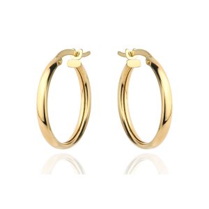 Kolczyki złote kółka na angielskim zapięciu 3,2cm super lekkie pr. 585