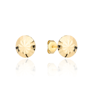 Kolczyki złote kółka diamentowane super lekkie 5mm pr. 585