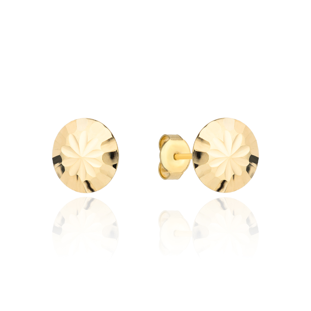 Kolczyki złote kółka diamentowane super lekkie 5mm pr. 585 1 Kolczyki złote kółka diamentowane super lekkie 5mm pr. 585