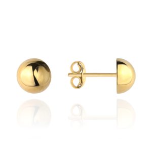 Kolczyki pół kulki śr. 6 mm na sztyfcie super lekkie pr. 585