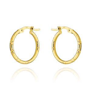 Kolczyki złote kółka nacinane pr. 585