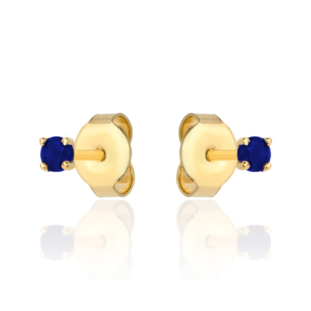 Kolczyki złote centralna niebieska cyrkonia pr. 585 1 Kolczyki złote centralna niebieska cyrkonia pr. 585