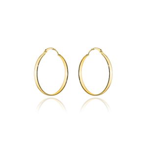 Kolczyki złote koła gładkie na francuskim zapięciu pr. 585