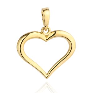 Zawieszka złote serce kontur pr. 585
