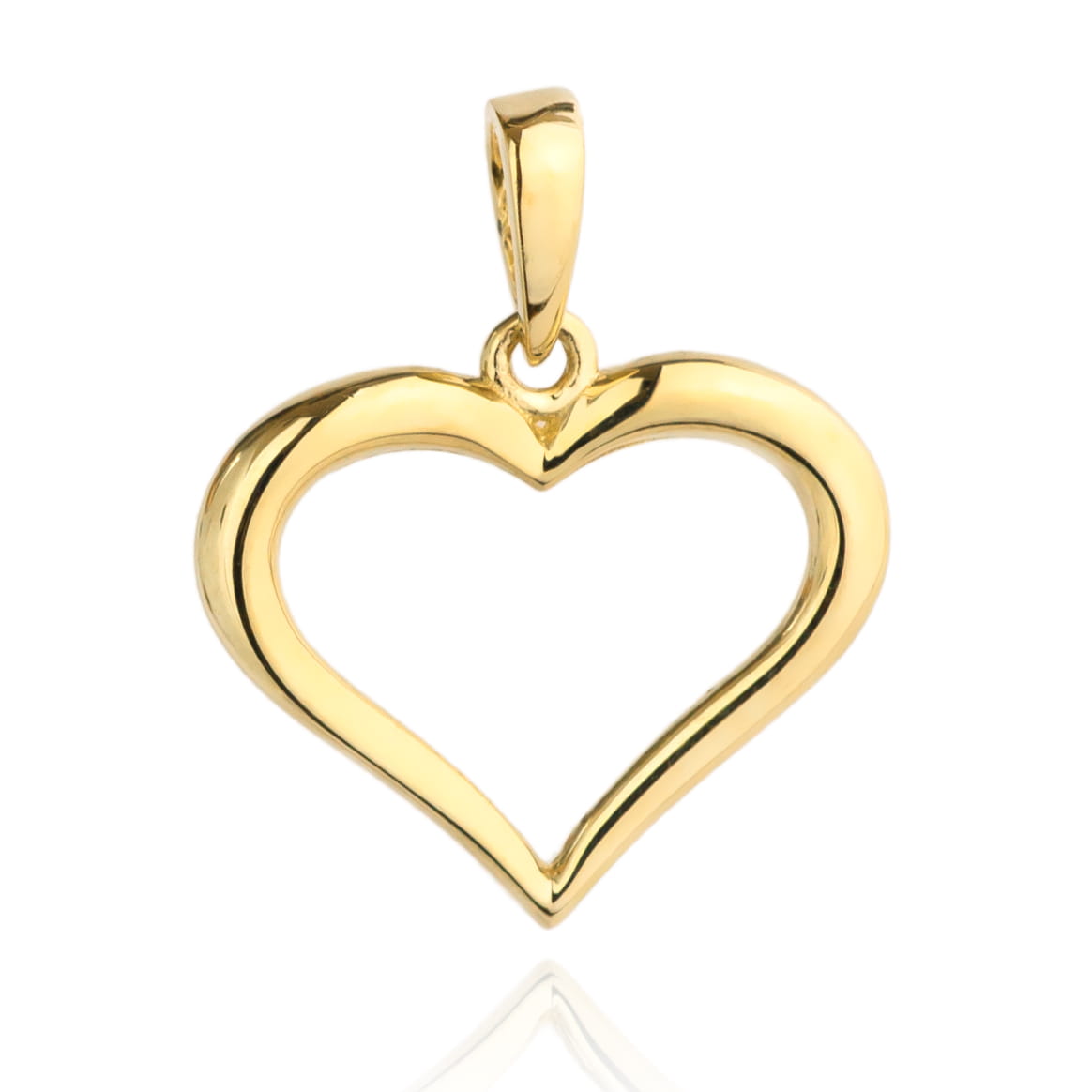 Zawieszka złote serce kontur pr. 585 1 Zawieszka złote serce kontur pr. 585