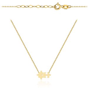 Złoty naszyjnik złoty puzzle 43+2cm 585