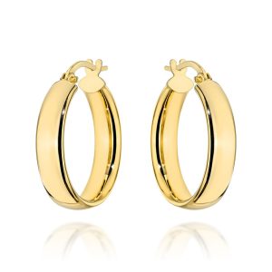 Kolczyki złote koła na angielskim zapięciu 1,8cm pr. 585