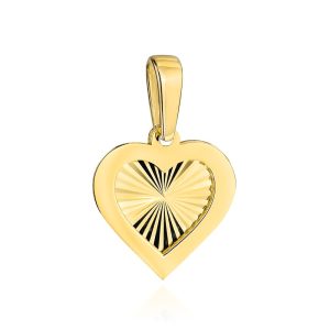 Zawieszka złota diamentowane serce w oprawie pr. 585