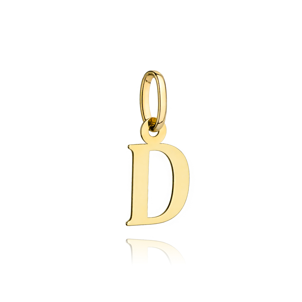 Zawieszka złota literka D pr. 585 1 Zawieszka złota literka D pr. 585