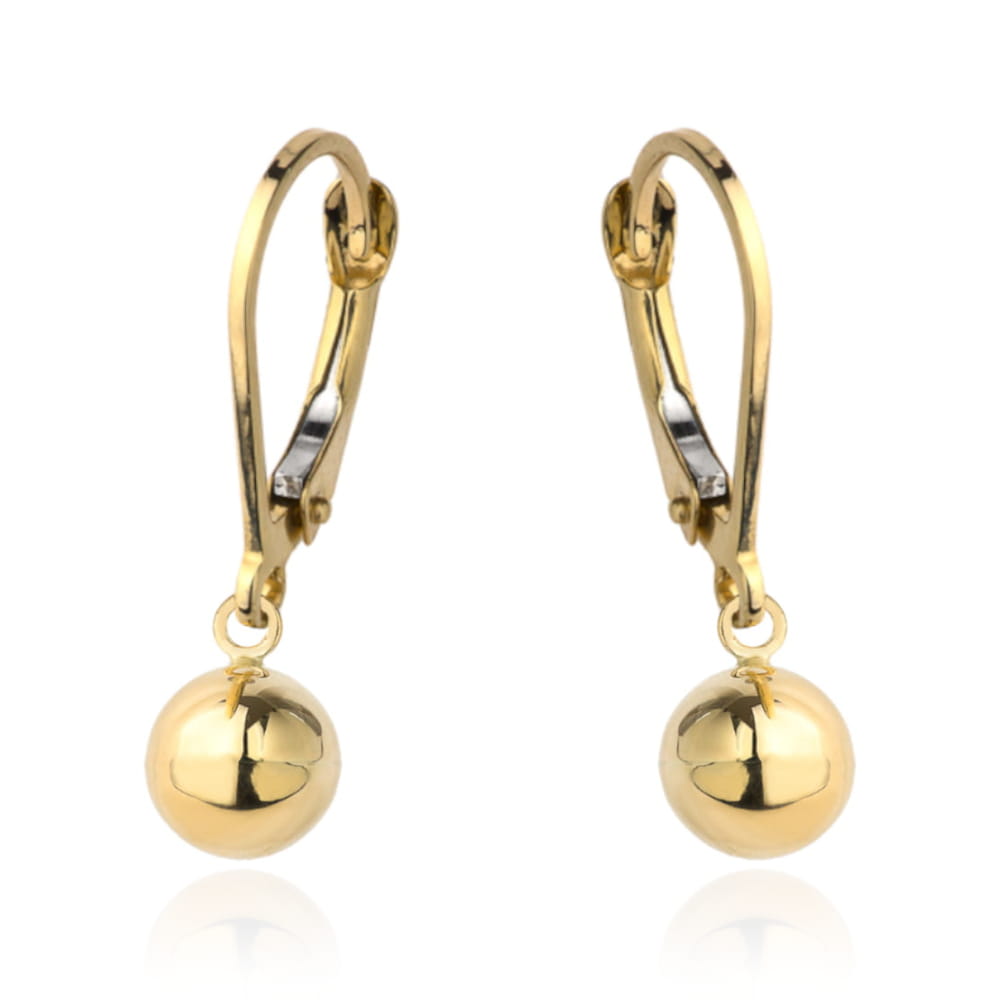Kolczyki złota gładka kulka na angielskim zapięciu pr. 585 1 Kolczyki złota gładka kulka na angielskim zapięciu pr. 585