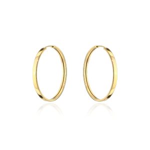 Kolczyki złote koła szerokie na kreolu pr. 585