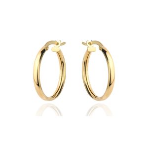Kolczyki złote kółka na angielskim zapięciu 2,2cm super lekkie pr. 585