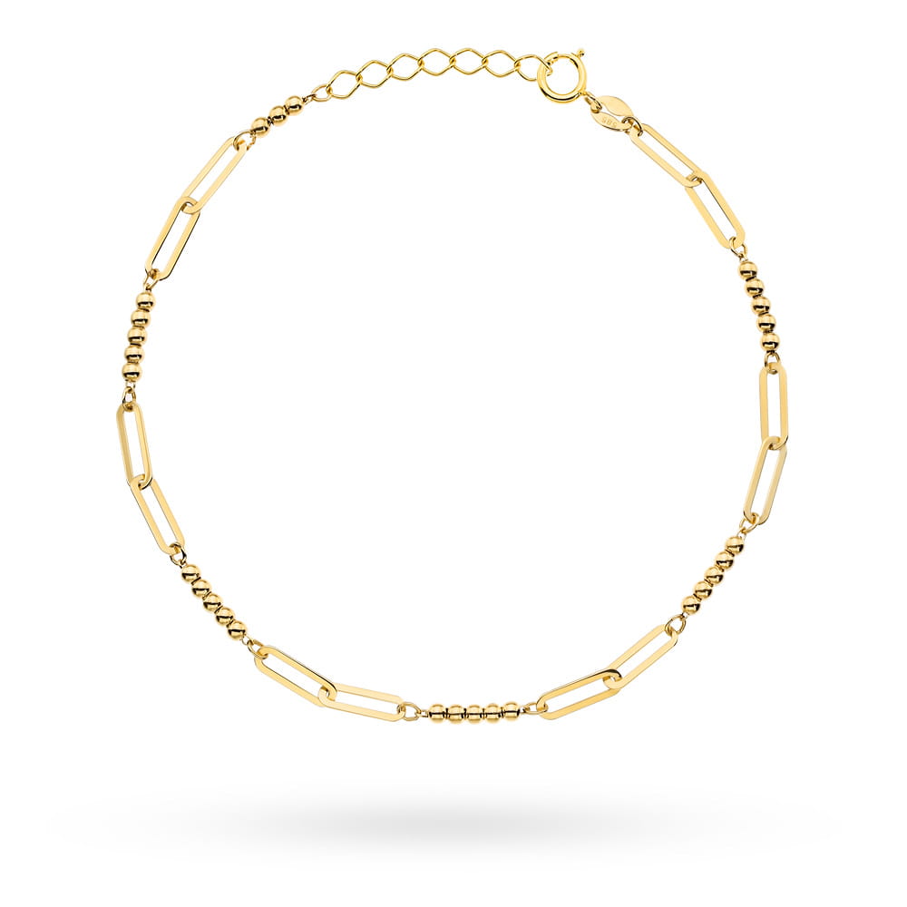 Bransoletka złota kuleczki gładkie i ogniwa pr. 585 1 Bransoletka złota kuleczki gładkie i ogniwa pr. 585