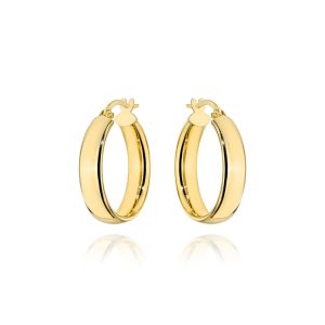 Kolczyki złote koła na angielskim zapięciu 1,3cm pr. 585