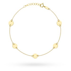 Bransoletka złota pełne kółka pr. 585