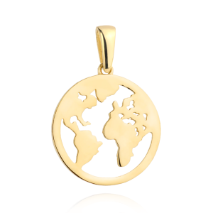 Zawieszka złota kula ziemska pr. 585
