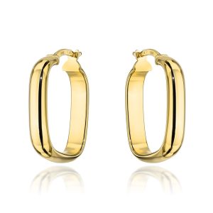 Kolczyki złote kwadraty na angielskim zapięciu pr. 585