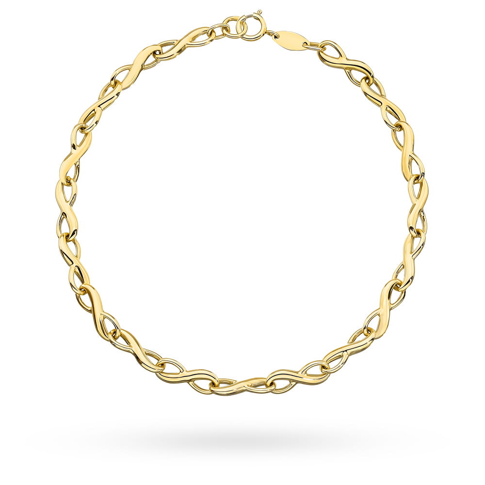 Bransoletka złota znaki nieskończoności pr. 585 1 Bransoletka złota znaki nieskończoności pr. 585