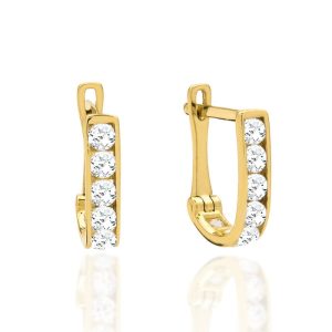 Kolczyki z cyrkoniami białe pr. 585