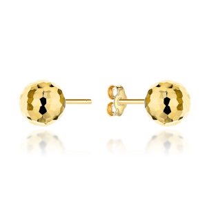 Kolczyki złote kulki party 8 mm  pr. 585