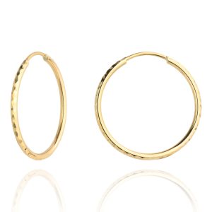 Kolczyki koła diamentowane 3,3 cm pr. 585