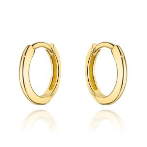 Kolczyki złote gładkie kółeczka na kreolu pr. 585