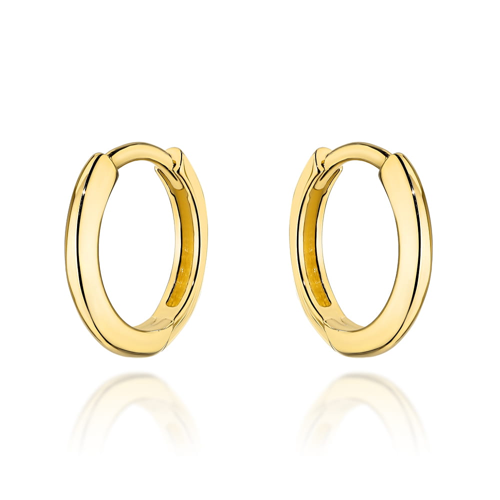 Kolczyki złote gładkie kółeczka na kreolu pr. 585 1 Kolczyki złote gładkie kółeczka na kreolu pr. 585