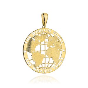 Zawieszka złota kula ziemska średnia pr. 585