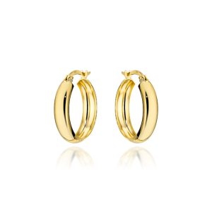 Kolczyki złote koła na angielskim zapięciu 1,8 cm pr. 585