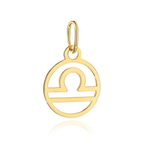Zawieszka złota znak zodiaku WAGA pr. 585