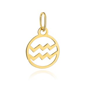 Zawieszka złota znak zodiaku WODNIK pr. 585