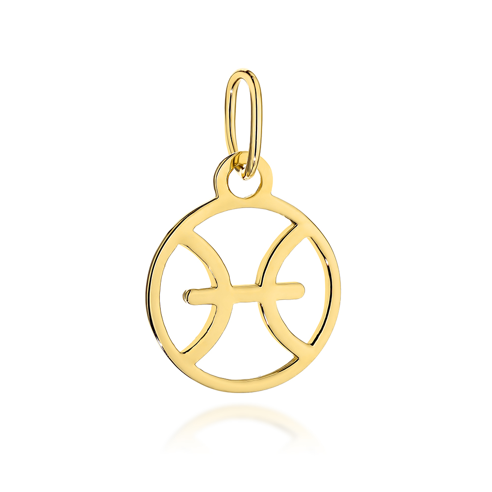 Zawieszka złota znak zodiaku RYBY pr. 585 1 Zawieszka złota znak zodiaku RYBY pr. 585