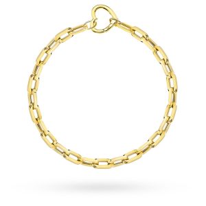 Bransoletka złota ogniwa i serce pr. 585