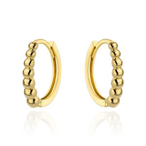 Kolczyki złote kuleczki na kreolu pr. 585