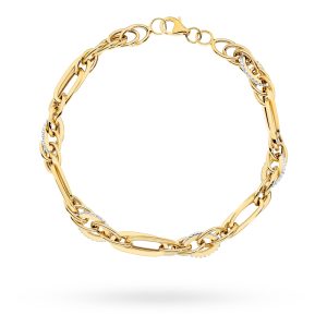 Bransoletka złota z kolekcji GRANDE zdobiona cyrkoniami pr. 585