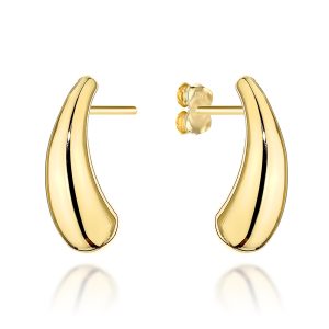 Kolczyki złote wydłużone krople na sztyfcie pr. 585