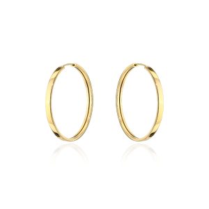 Kolczyki złote kółka szerokie 2,7 cm pr. 585