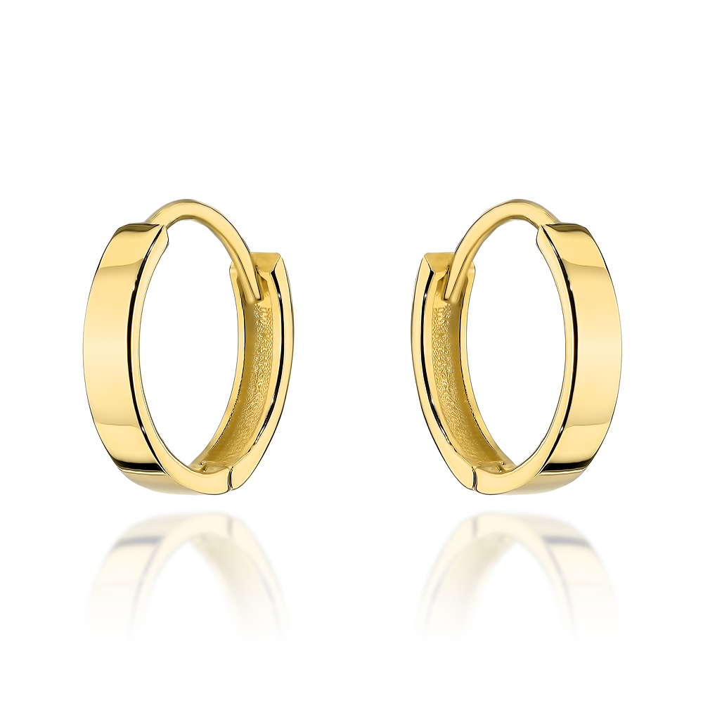 Kolczyki złote klasyczne kółeczka na kreolu pr. 585 1 Kolczyki złote klasyczne kółeczka na kreolu pr. 585