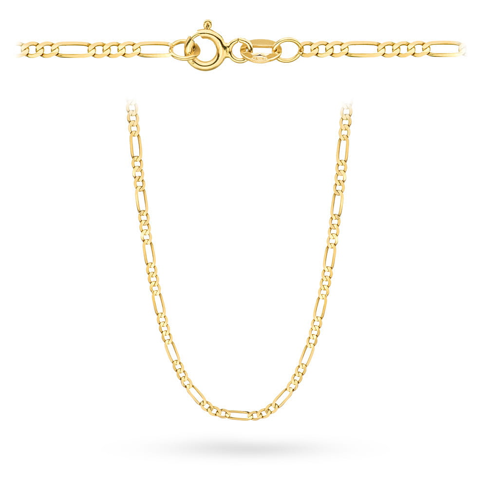 Łańcuszek złoty pr. 585 - splot figaro 55 cm (Gramatura: 10.17) 1 Łańcuszek złoty pr. 585 - splot figaro 55 cm (Gramatura: 10.17)