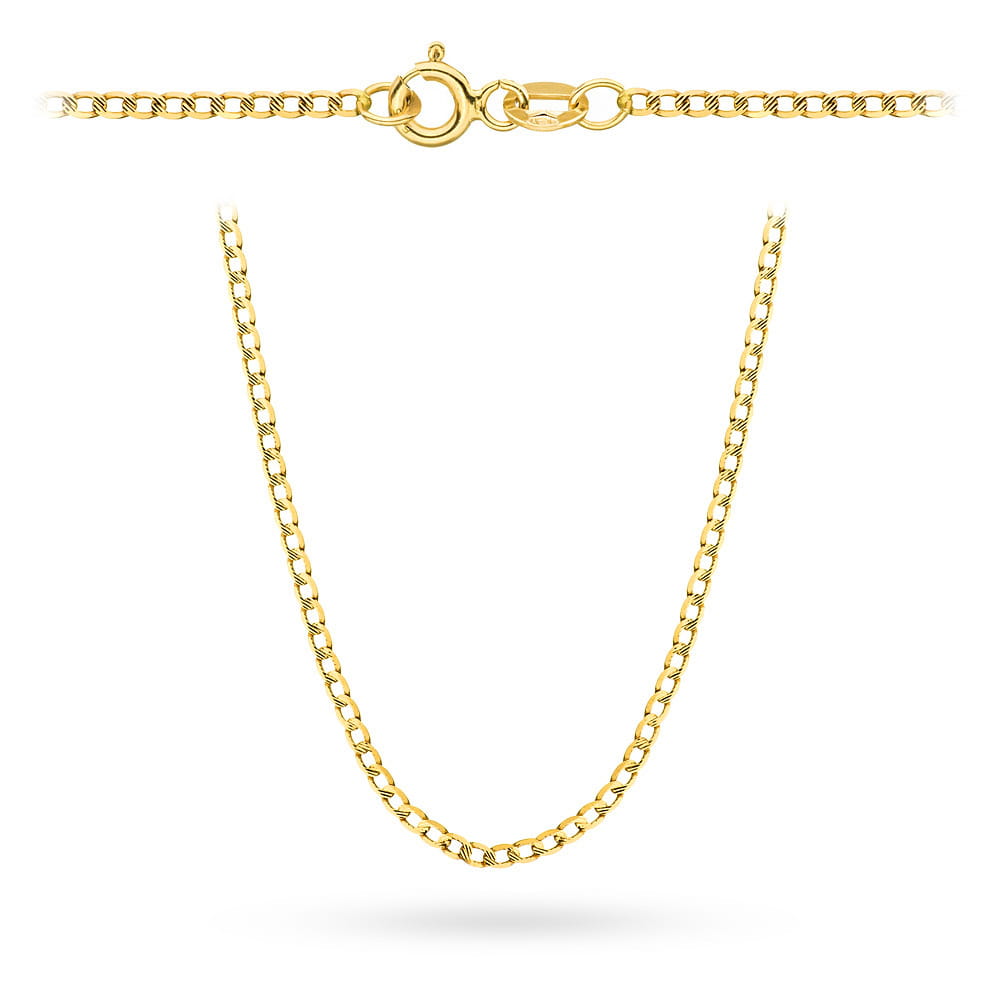 Łańcuszek złoty pr. 585 - splot pancerka diamentowana / nacinana 60cm (Gramatura: 5.16) 1 Łańcuszek złoty pr. 585 - splot pancerka diamentowana / nacinana 60cm (Gramatura: 5.16)