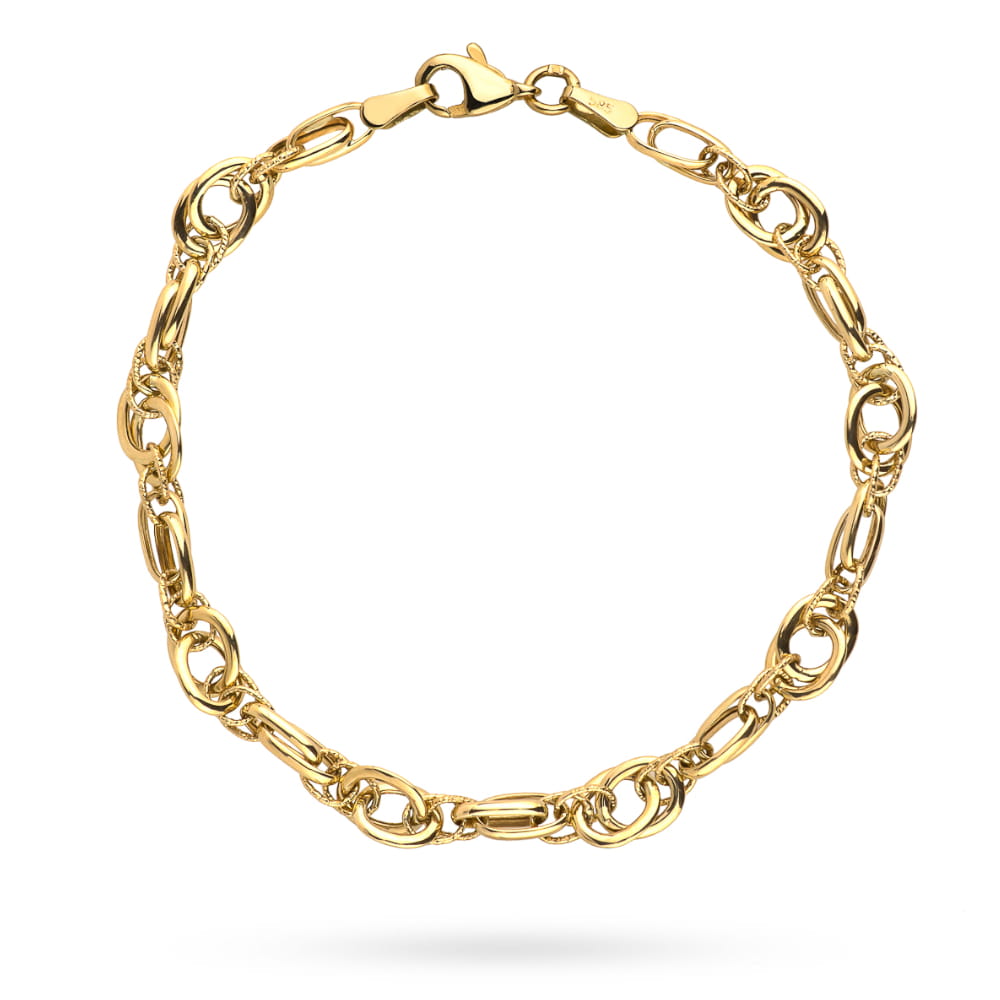 Bransoletka złota z kolekcji GRANDE zdobiona diamentowaniem pr. 585 1 Bransoletka złota z kolekcji GRANDE zdobiona diamentowaniem pr. 585