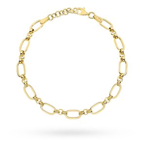 Bransoletka złota ogniwa i kółeczka pr. 585