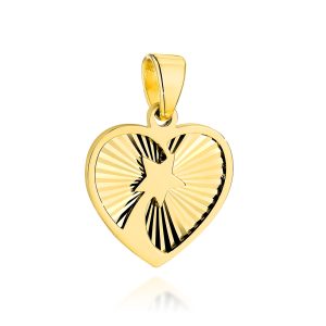Zawieszka złota diamentowane serce z gwiazdą pr. 585