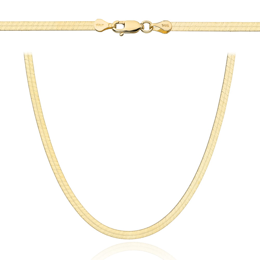 Łańcuch złoty taśma 42cm (Gramatura: 5.65) 1 Łańcuch złoty taśma 42cm (Gramatura: 5.65)