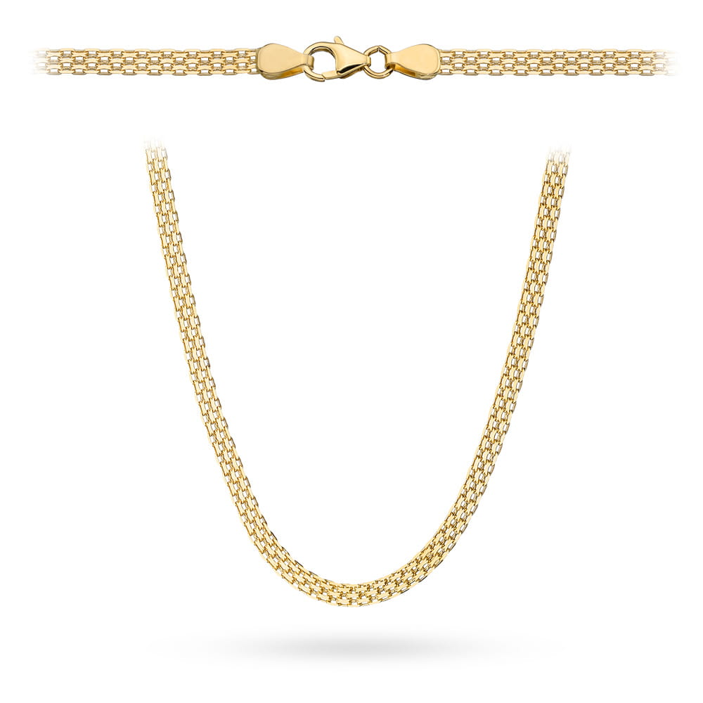 Złoty łańcuszek bismarck 45cm - 4mm 9.09g 585 1 Złoty łańcuszek bismarck 45cm - 4mm 9.09g 585
