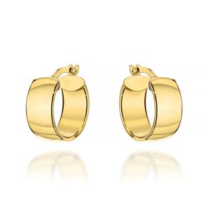 Kolczyki złote szerokie kółka pr. 585