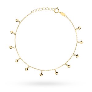 Bransoletka złota z wiszącymi rombami pr. 585